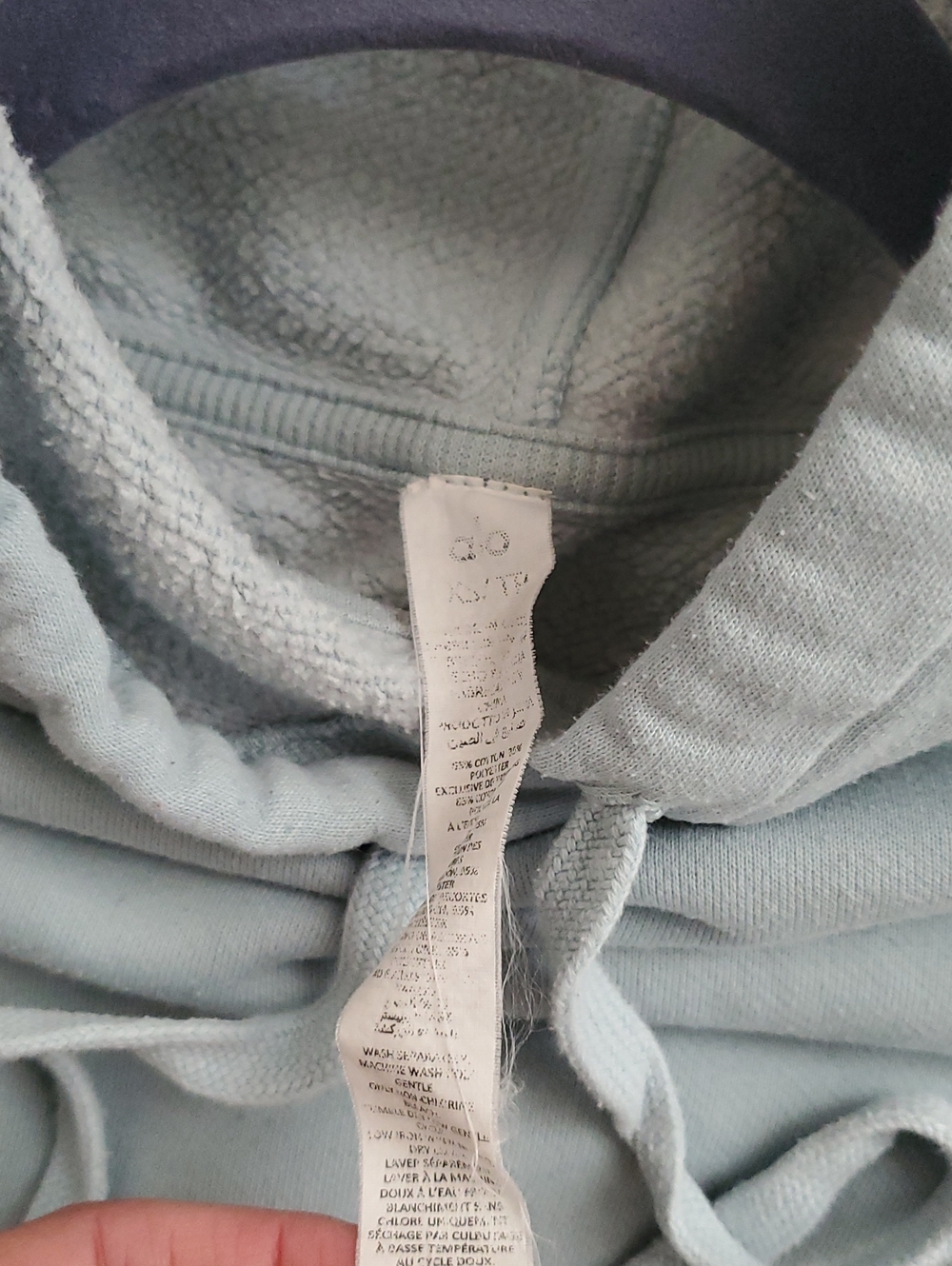 SOLD Yoga Accolade Light Blue Hoodie Sweatshirt SzXS - Picture 5 of 9